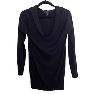 H&M size 6 fancy black knit top with sparkling trim